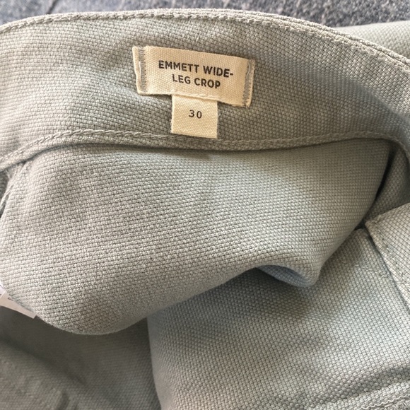 Madewell Light Blue Cropped Canvas Pants - Picture 3 of 5